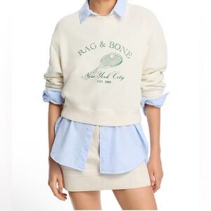 New Rag & Bone Racquet Ball Crop Sweatshirt size Small